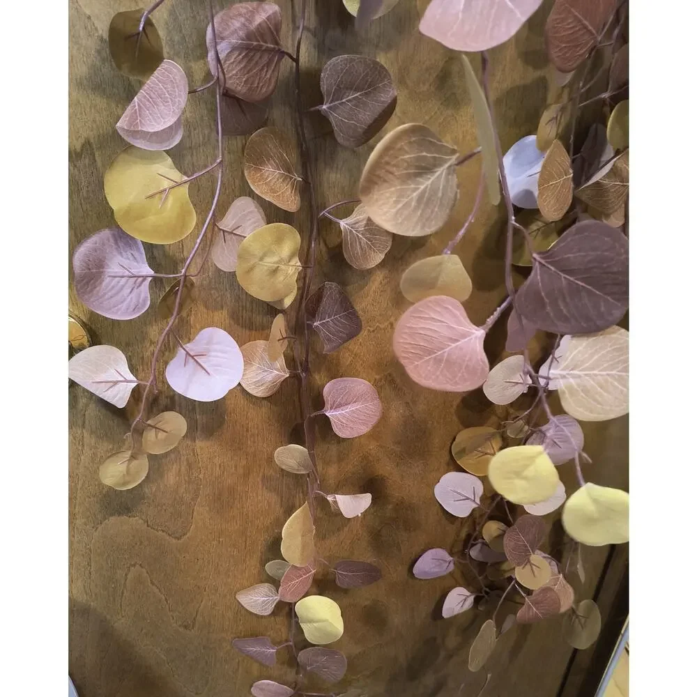 1015.  Six Strands of Leaf Garlands Rose Gold Mustard
